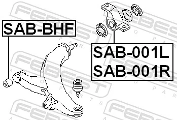 SAB001R Febest Silentblock de brazo de suspensión delantero inferior