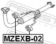 Soporte, silenciador Mazda 626 3 GD