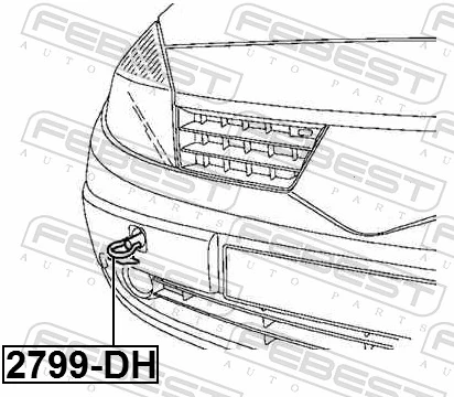 2799DH Febest Enganche de bola de remolque