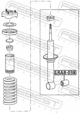 Silentblock amortiguador trasero para Land Rover Discovery III LR3