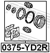 0375YD2R Febest Kit de reparación de frenos trasero