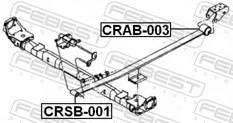CRSB001 Febest Buje trasero de ballesta trasera
