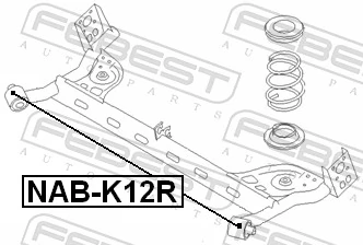 NABK12R Febest Silentblock del puente trasero