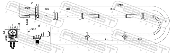 02606015 Febest Sensor de rueda abs