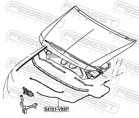 Cable de capó del motor para Mitsubishi Pajero IV SHORT V80
