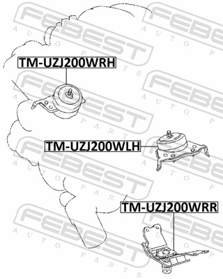 Soporte de caja de velocidades para Toyota Land Cruiser  J200