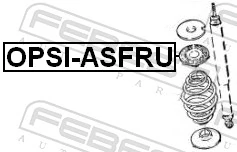 OPSIASFRU Febest Aislador de resorte trasero superior