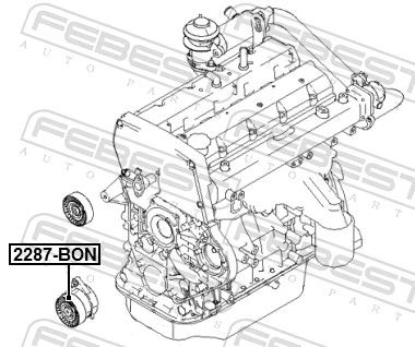 2287BON Febest Tensor de correa de alternador