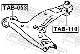 TAB053 Febest Silentblock de brazo de suspensión delantero inferior