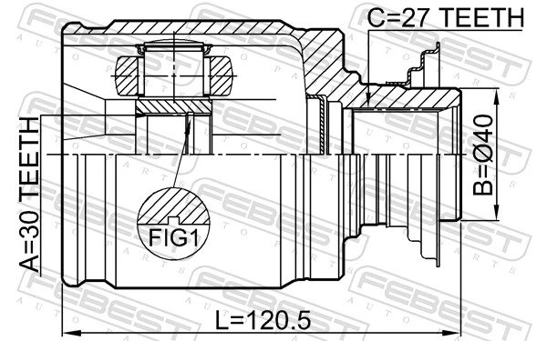 Junta homocinética para Honda Civic VIII FK, FN