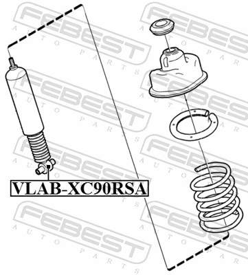 Silentblock amortiguador trasero para Volvo XC90 II 256