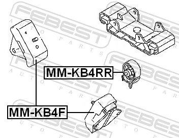 MMKB4F Febest Almohada del Motor Izquierda / Derecha