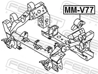 MMV77 Febest Silentblock del soporte del diferencial delantero trasero izquierdo