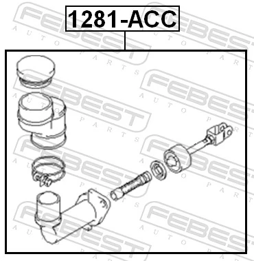 1281ACC Febest Cilindro maestro de clutch