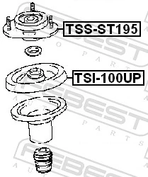 TSSST195 Febest Soporte del amortiguador delantero