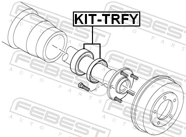 KITTRFY Febest Rodamiento de rueda trasera