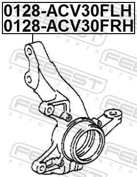 0128ACV30FRH Febest Mangueta delantera derecha