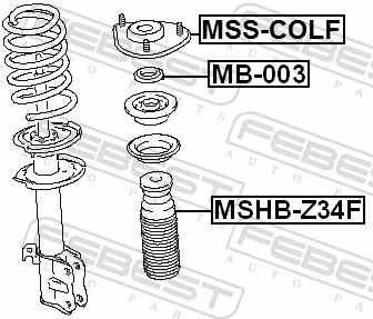 MB003 Febest Rodamiento, copela amortiguador delantero
