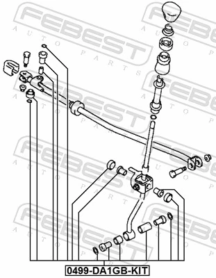 0499DA1GBKIT Febest Juego de reparación de la palanca selectora de cambios
