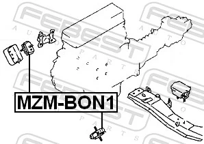 MZMBON1 Febest Soportes de motor delantero