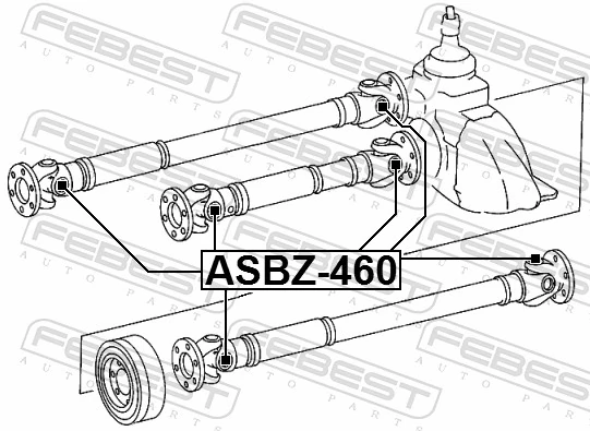ASBZ460 Febest Cruceta transmision