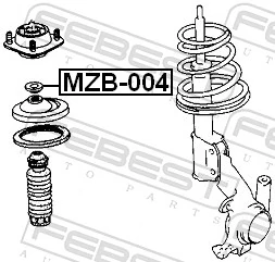 MZB004 Febest Rodamiento, copela amortiguador delantero