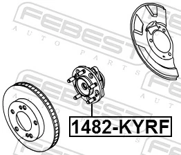 1482KYRF Febest Cubo delantero