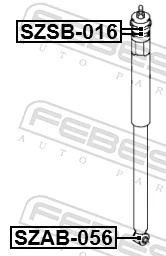 Silentblock amortiguador trasero para Suzuki SX4  GY
