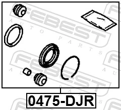 Kit de reparación de frenos trasero para Mitsubishi Galant IX DJ, DM