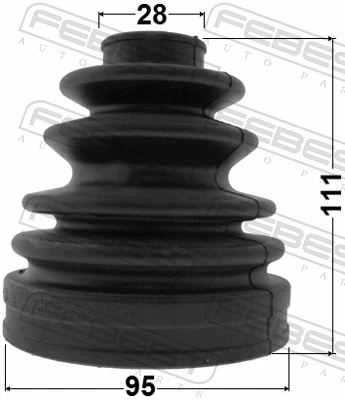 0117KDN165 Febest Fuelle transmisión delantero exterior