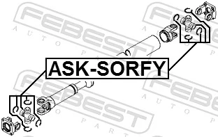 ASKSORFY Febest Cruceta transmision