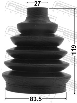 0117PACV30 Febest Fuelle transmisión delantero exterior