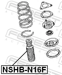 NSHBN16F Febest Fuelle, amortiguador delantero