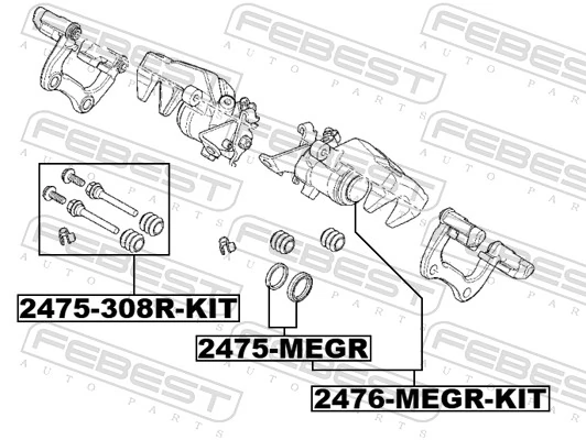 Comprar Kit de reparación de pinzas de freno trasero Renault Scenic II JM0, JM1