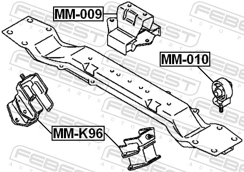  Taco de caja de cambios Mitsubishi L 200 3