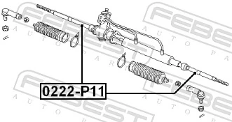 0222P11 Febest Barra de direccion coche