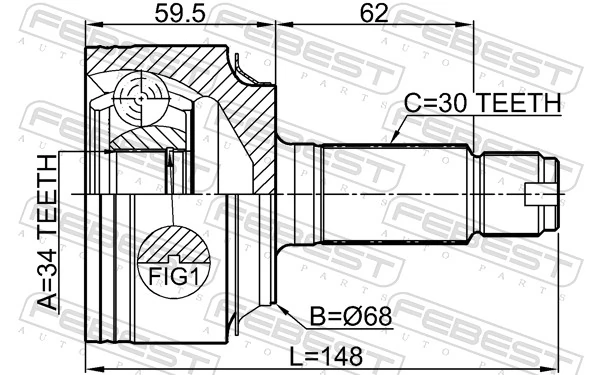 Junta homocinética para Honda CR-V IV RM