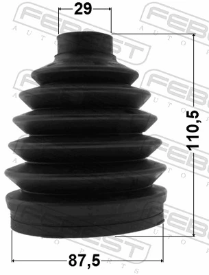 0317PODAT Febest Fuelle transmisión delantero exterior