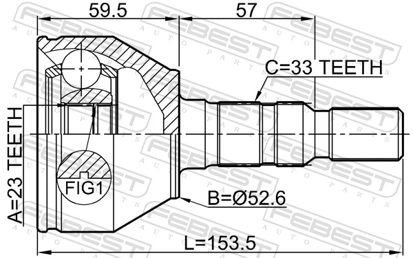 Junta homocinética exterior delantera General Motors 13296183 precio, desde 41,91 EUR