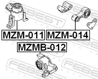 MZMB012 Febest Soporte de motor izquierdo