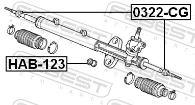 0322CG Febest Barra de direccion coche