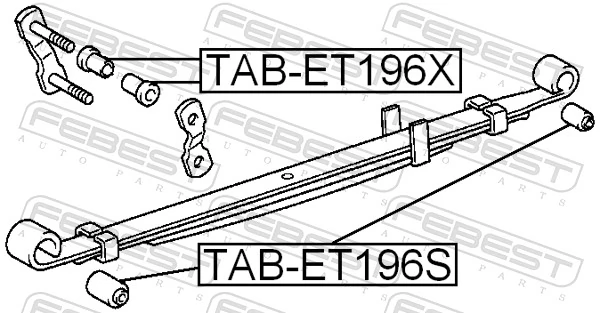 TABET196S Febest Buje trasero de ballesta trasera