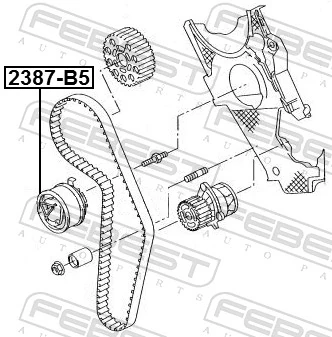 2387B5 Febest Rodillo de cadena