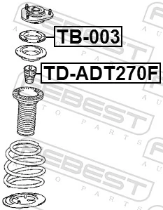 TDADT270F Febest Tope de amortiguador delantero