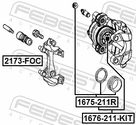  Kit de reparación de pinzas de freno trasero BMW 3 