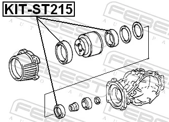 KITST215 Febest Kit de reparación de diferencial del eje trasero