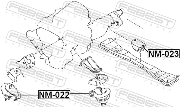 Soportes de motor delantero para Nissan Pathfinder  R50