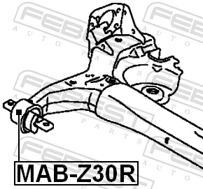 MABZ30R Febest Silentblock del puente trasero