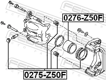 0276Z50F Febest Émbolo de la pinza de freno delantera