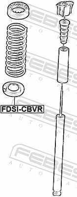 FDSICBVR Febest Aislador de resorte trasero inferior de goma